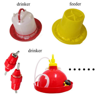 Poultry Drinking Lines System 80pcs Chicken Feeders And Drinkers